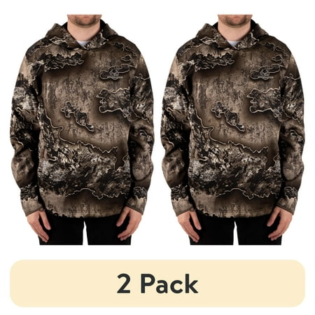 (2 pack) Realtree Men s Camouflage Hunting Performance Hoodie Realtree Excape 2XL