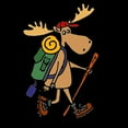 thumbnail image 3 of CafePress - Moose Hiking - Women's Dark Pajamas, 3 of 4