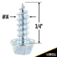 thumbnail image 2 of #14 x 3/4" E-Track Hex Head Wood Screw Pack (10 pk), 2 of 6