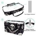 thumbnail image 4 of Dark Punk Portable Reusable Collapsible Bucket Picnic Basket Grocery Baskets Storage Bag Large Capacity Oxford Cloth Foldable Bucket, 4 of 7