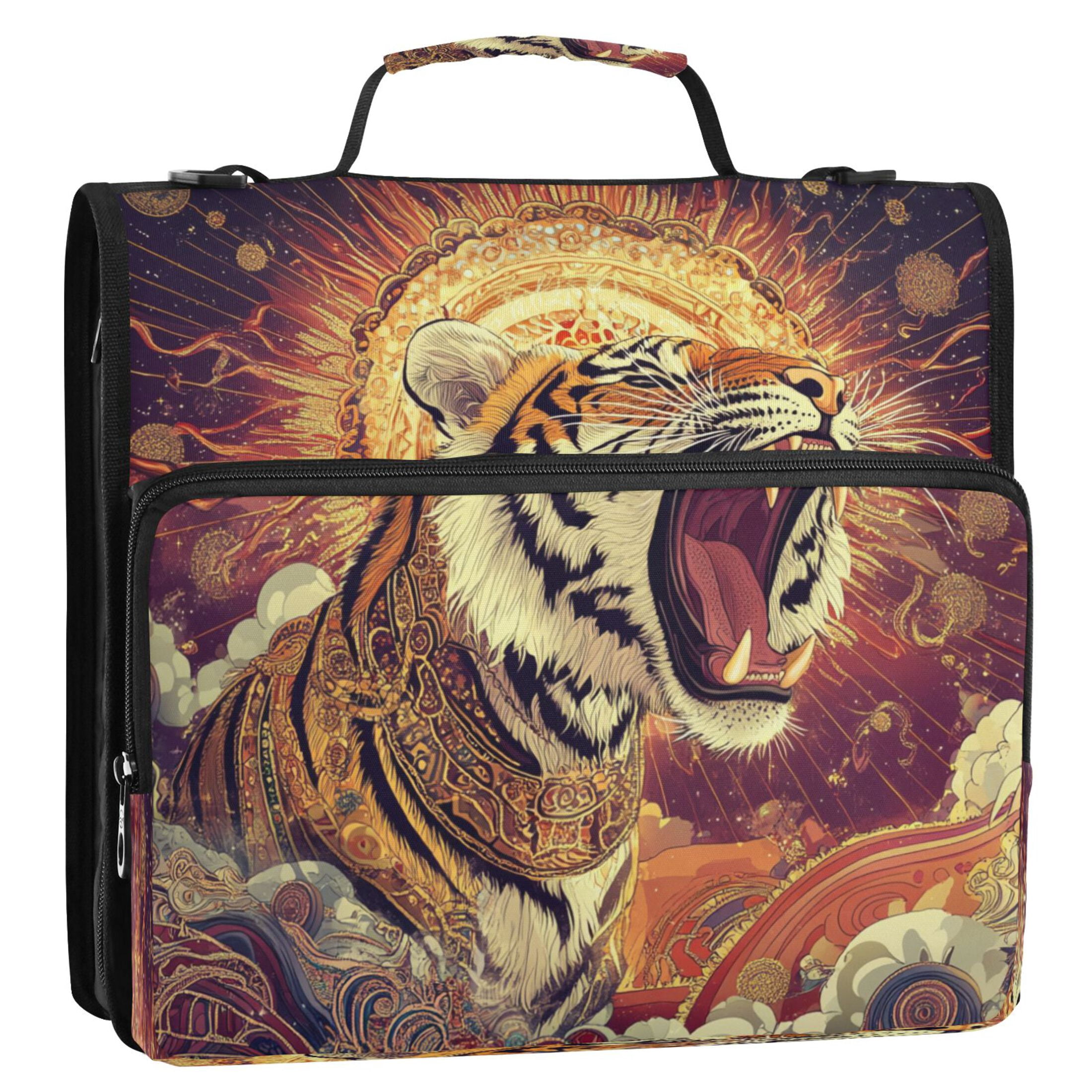 YAZAOO Zipper Binder trapper keeper Documents Organized Design Cosmic King Printed