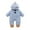 Blue, variant on Baby Boy Girls Winter Warm Rompers Unisex Newborn Fleece Outfits Bodysuits Toddler Baby Boys Girls Color Plush Cute Bear Ears Winter Thick Keep Warm Jumpsuit Romper White 3-6 Months