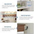 thumbnail image 5 of Roromall Coffee Bar Cabinet with LED Light, 72" Tall Farmhouse Coffee Bar Hutch with Storage, Sideboard Buffet Cabinet with Microwave Stand, 6 Hooks, 3 Drawers for Kitchen Living Dining Room, 5 of 8