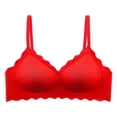 thumbnail image 1 of LOVZFMLL Soutiens-Gorge pour Femmes sous-Vêtements Solides Rouges m, 1 of 2