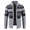 Grey, variant on Lu's Chic Men's Slim Fit Cardigan Sweaters Soft Striped Thermal Winter Warm Thick Fleece Lined Knitted Full Zip Business Casual Cable Knit Long Sleeve Sweater with Pockets Color Block Coffee 44