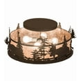 thumbnail image 7 of Meyda Tiffany 200517 Moose At Dusk 4 Light 24" Wide Semi-Flush Drum Ceiling Fixture -, 7 of 7