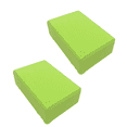 thumbnail image 1 of Dosaele 2Pcs Yoga Blocks Works for Various Poses Yoga Block Comfortable Support Yoga Blocks Great for Home Or Gym Use Green, 1 of 4