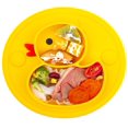 thumbnail image 2 of Plato de bebé Platos de silicona para niños pequeños Mantel individual con ventosa Platos divididos para niños y bebés Succión fuerte de una pieza, libre de BPA, apto para microondas y lavavajillas Ormromra WMPH-1164, 2 of 8