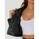 thumbnail image 5 of Chaqueta metálica brillante de motociclista con botones para mujer INSPIRE CHIC M negra, 5 of 6