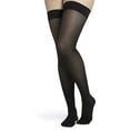 thumbnail image 3 of Sigvaris Style 752 Medium Sheer Women's 20-30 Closed Toe Thigh High Compression Stockings Black SS Short, 3 of 4