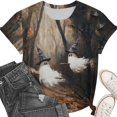thumbnail image 4 of QQZ Loose Fit Short Sleeve Halloween T Shirts For Women, Witch Ghost Pumpkin Bat Haunted House Graphic Womens Halloween Shirts For Pumpkin Patch Trick Or Treat Halloween Casual Outings, 4 of 6