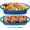 Blue, variant on Bruntmor 2-in-1 Pre-seasoned Cast Iron Pan with Grill and Casserole Dish with Lid, Dual Handles, Whale Blue, Enameled Cast Iron Cookware Set for Braising Dishes