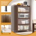 thumbnail image 5 of Jopath Metal Pantry Cabinet,57" Tall Kitchen Storage Cabinet with 4 Flip Doors Cabinet for Living Room,Dining Room,Office,Walnut, 5 of 8
