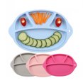thumbnail image 3 of Food Grade Silicone Kids Partition Tray Drop-proof Rices Dish Holder Baby Separate Plate Children's Cutlery (Grey), 3 of 9