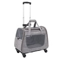 thumbnail image 2 of Rolling Cat Carrier with Wheels, Foldable Airline Approved Pet Travel Carrier with Handle & Luggage Strap, 2 of 9