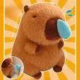 thumbnail image 2 of Fluffty Soft Stuffed Plushy Doll Snotty Capybara Plush Simulation Animals With Stretchable Nasal Mucus Capibara Kid Gift DMH, 2 of 6