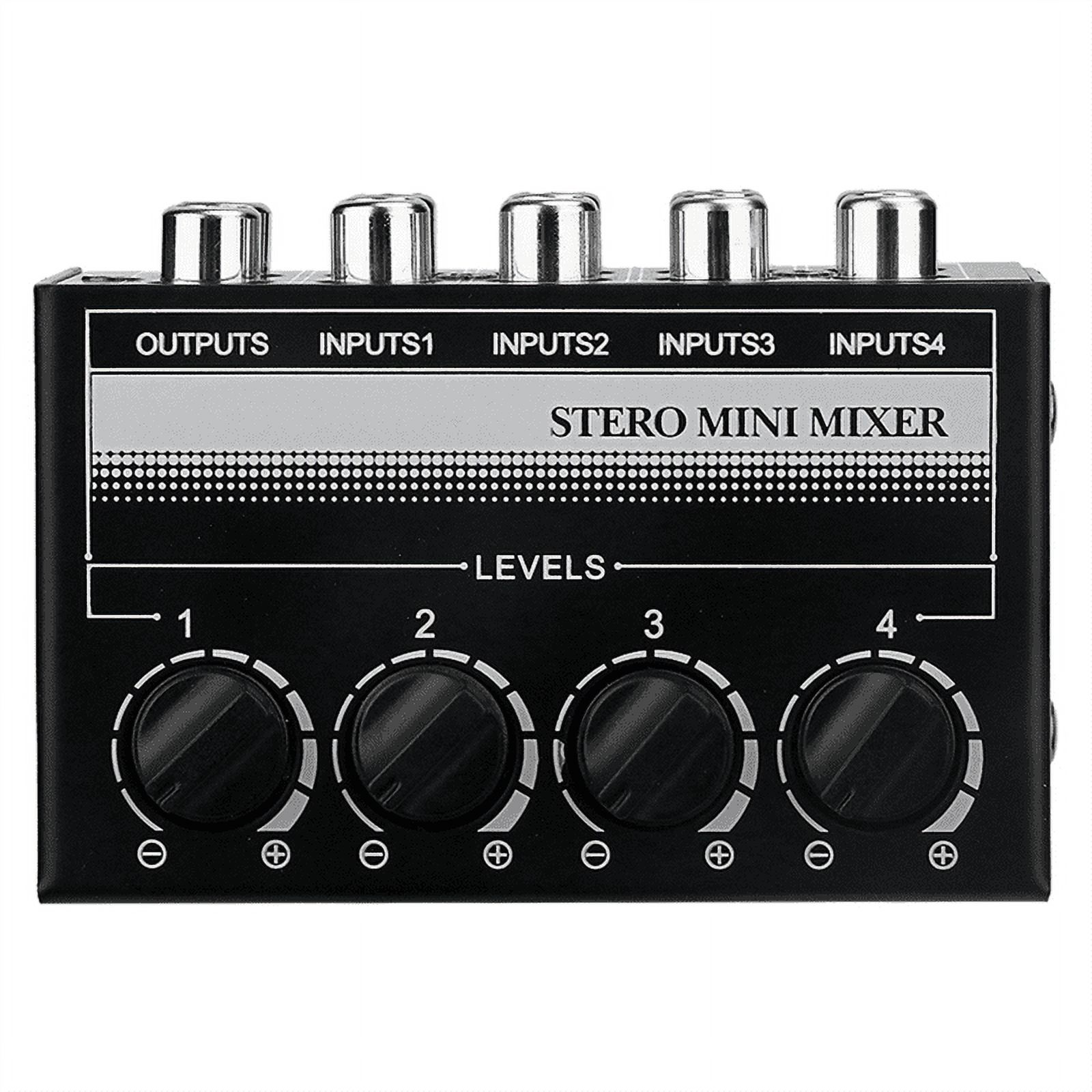 Audio Mixer Mini Stereo 4-Channel Passive Mixer Microphone Multi-Channel 1 in 4 Out Stereo Splitter for Studio - image 4 of 10