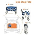 thumbnail image 4 of Wagon, Collapsible Folding Outdoor Utility Wagon, Garden Carts for Sports, Shopping, Camping (Blue), 4 of 7