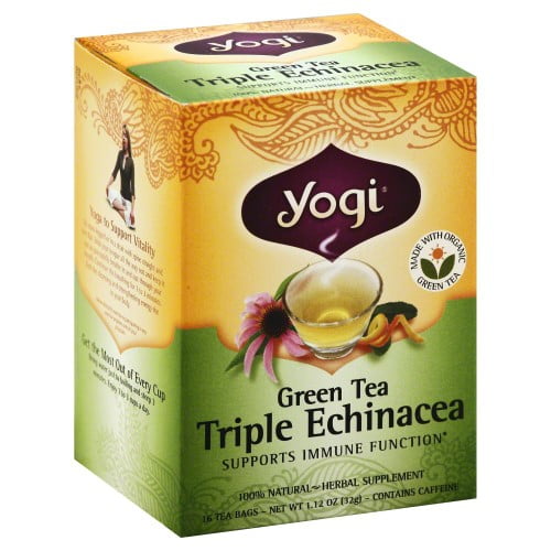 Yogi Tea Green Tea Triple Echinacea 16 Tea Bags