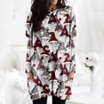 thumbnail image 2 of LYXSSBYX Christmas Dresses Women Plus Size Clearance Women Casual Long Sleeve Round Neck With Pocket Christmas Printed Dress, 2 of 5