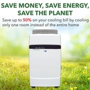 Whynter ARC-12SD 12,000 BTU Dual Hose Portable Air Conditioner, Up to 500 Sq. Ft., Dehumidifier & Fan, Remote Control, Home & Office, White