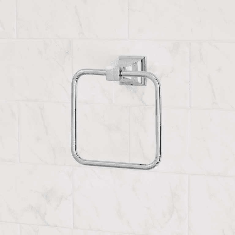 Square chrome towel ring sale
