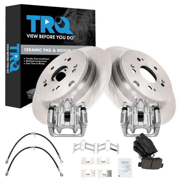 TRQ Rear Brake Pad & Rotor Kit Ceramic Fits 2007-2012 Acura RDX