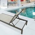 thumbnail image 2 of Ulax Furniture 2 Pieces Outdoor Padded Aluminum Chaise Lounge Chairs, Architectural Bronze, 2 of 7