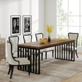 thumbnail image 4 of Tribesigns 78.74" Long Rectangle Dining Table, Industrial Dining Table for 6-8 Person, Wood Kitchen Table with Heavy Duty Metal Frame (Without Chair), 4 of 5