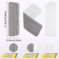thumbnail image 4 of CUITING 3 Pcs Replacement Microfiber Pad for Universal Commercial 16.5 Inch Mop Head Flat Mop Head Wet & Dry Commercial Cleaning Refills Reusable Mop Refills Fit for Most Microfiber Flat, 4 of 7