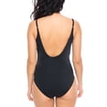 thumbnail image 3 of Women's Plunge Neck One-Piece Monokini Swimsuit, 3 of 3