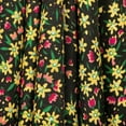thumbnail image 2 of Crepe De Chine Gardenia Black Sheer Floral Print Fabric 58" Wide By The Yard, 2 of 3