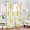 thumbnail image 6 of Sun Drawings Print Blackout Curtain Panels Drapes Privacy Assured with Light Filtering Curtains for Living room Bedroom Bathroom Window, 6 of 6
