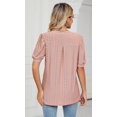 thumbnail image 4 of Womens Summer Tops, V Neck Ruffle Sleeve Blouses, Short Sleeve Casual Tops T-shirts, 4 of 5