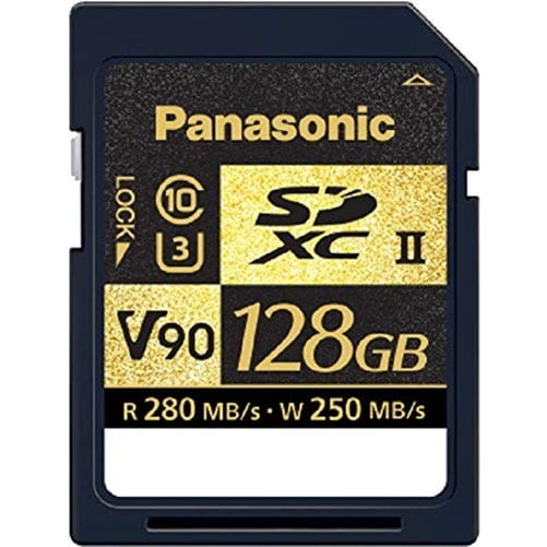 Panasonic SDZA Series SD Card High Speed UHS II SDXC, V90 90 MB/sec