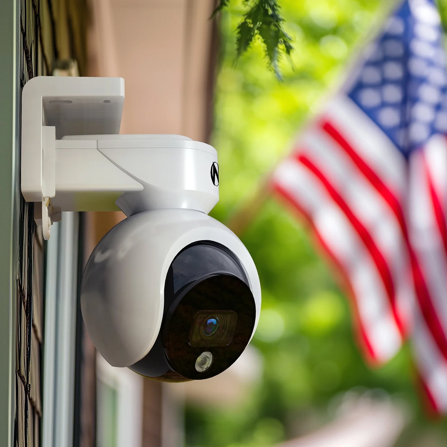 Night Owl Add On Wired Spotlight Pan and Tilt 4K Deterrence Camera with 2-Way Audio - 2 Pack - White