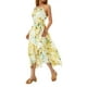 thumbnail image 5 of Txlixc Vestido de playa con estampado floral para mujer, estilo bohemio, sin mangas, cuello halter, volantes, cinturón ajustable, vestido de línea A Txlixc Casual, 5 of 9