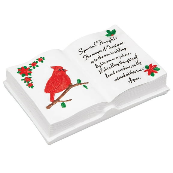 Resin Cardinal Memorial Holiday Book by Fox River™ Creations