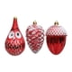thumbnail image 5 of Adorno navideño colgante rojo con forma de piña, bellota, búho, copa, botella de vino, adorno navideño, bola, suministros para fiestas, escaparate, 5 of 5