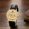 thumbnail image 4 of Avaner Men's Analog Quartz Leather Watch: Round Case No Markers - Christmas Gift for Son, 4 of 9