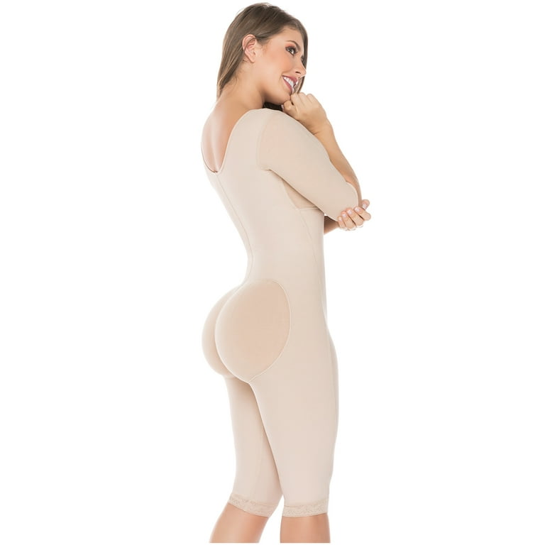 Salome 0525 Fajas Colombianas Reductoras Post Surgery Bodysuit Girdles for  Women Beige 3XL