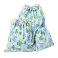thumbnail image 4 of 3Pcs Organizer Bags Fine Texture Waterproof Canvas Useful Cactus Print All-Purpose Clothing Underwear Pouches for Dorm, 4 of 5