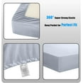 thumbnail image 6 of Chezmoi Collection Liam 7-Piece Silver Gray Bed in a Bag King Comforter Set with Sheets Medallion Embossed Bedding Set, 6 of 9