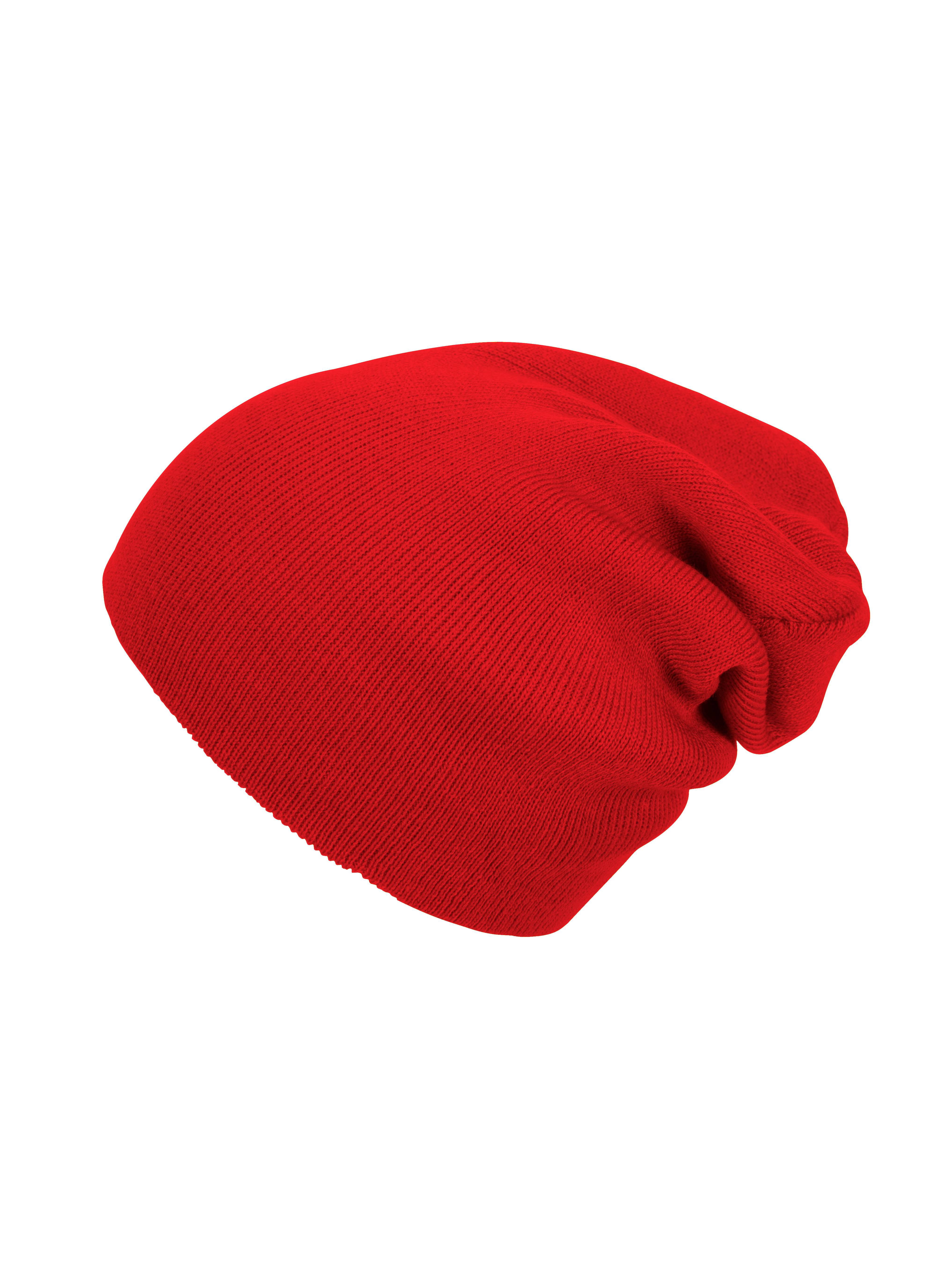 TOP HEADWEAR Long Beanie - Classic Red Acrylic Winter Hat, One Size Fits Most