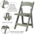 thumbnail image 2 of CSP Set Of 1 Amigo Inter Stackable Resin Folding Chair With Padded Seat - Flint Grey, 2 of 6
