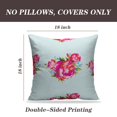thumbnail image 2 of LALILO Throw Pillow Covers Floral With Peony Flower Summer Accent Art Cushion Cover 18" x 18", 2 Pack, 2 of 6