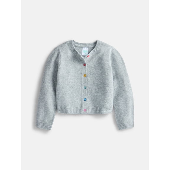 Wonder Nation Toddler Girls' Cardigan Sweater with Long Sleeves, Sizes 12M-5T