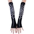 thumbnail image 4 of JISEN Gants Punk d'Hiver Tricotés Extensibles Doux Sans Doigts Filet Araignée, 4 of 4