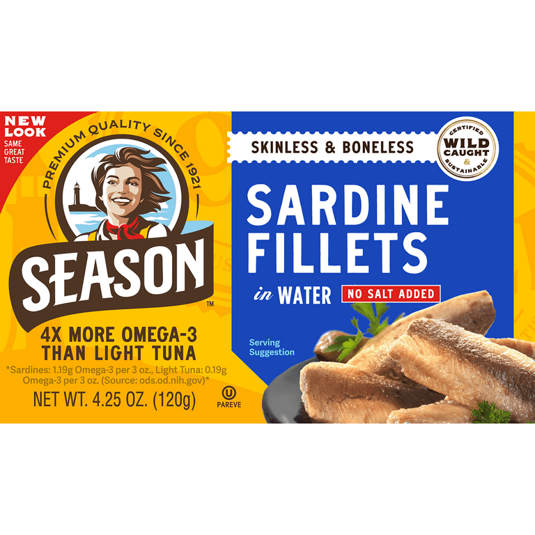 pack) Season Sardines in Water, oz Can