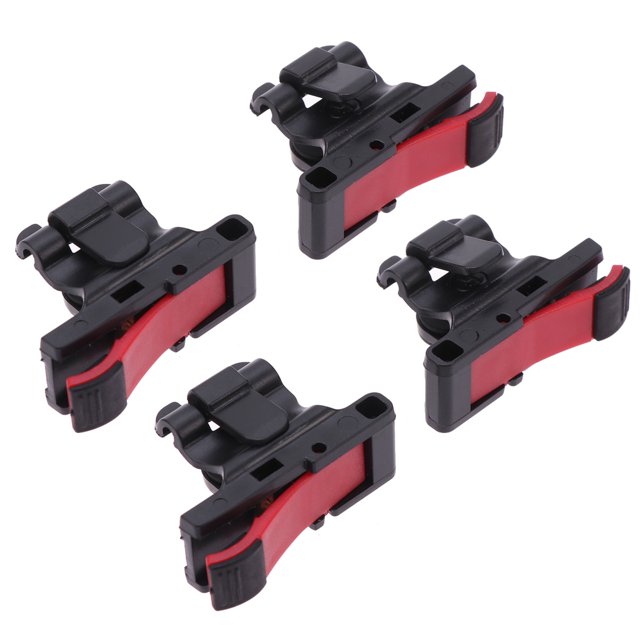 4Pc Mobile Game Controller Game Buttons Game Shortcut Shooting Button Handle Aim Key Joystick Shooter (Black and Red)